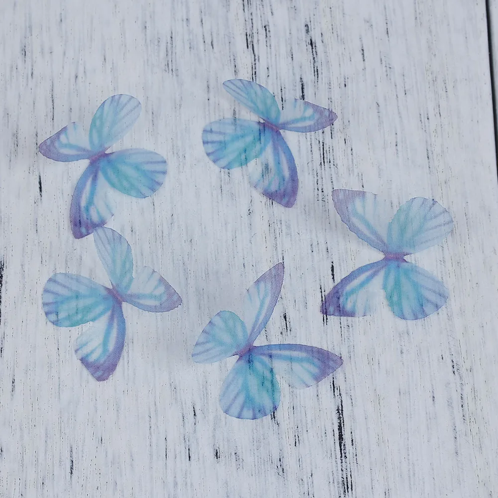

8SEASONS Organza For DIY & Craft Ethereal Butterfly 30mm long, 5 PCs