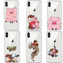 Гравити Фолз Жесткий PC чехол для телефона Coque Funda для iPhone 7 7Plus 6 6S Plus 8 8Plus 5 5S SE мультфильм розовый чехол с рисунком свиньи Для iPhone X 10