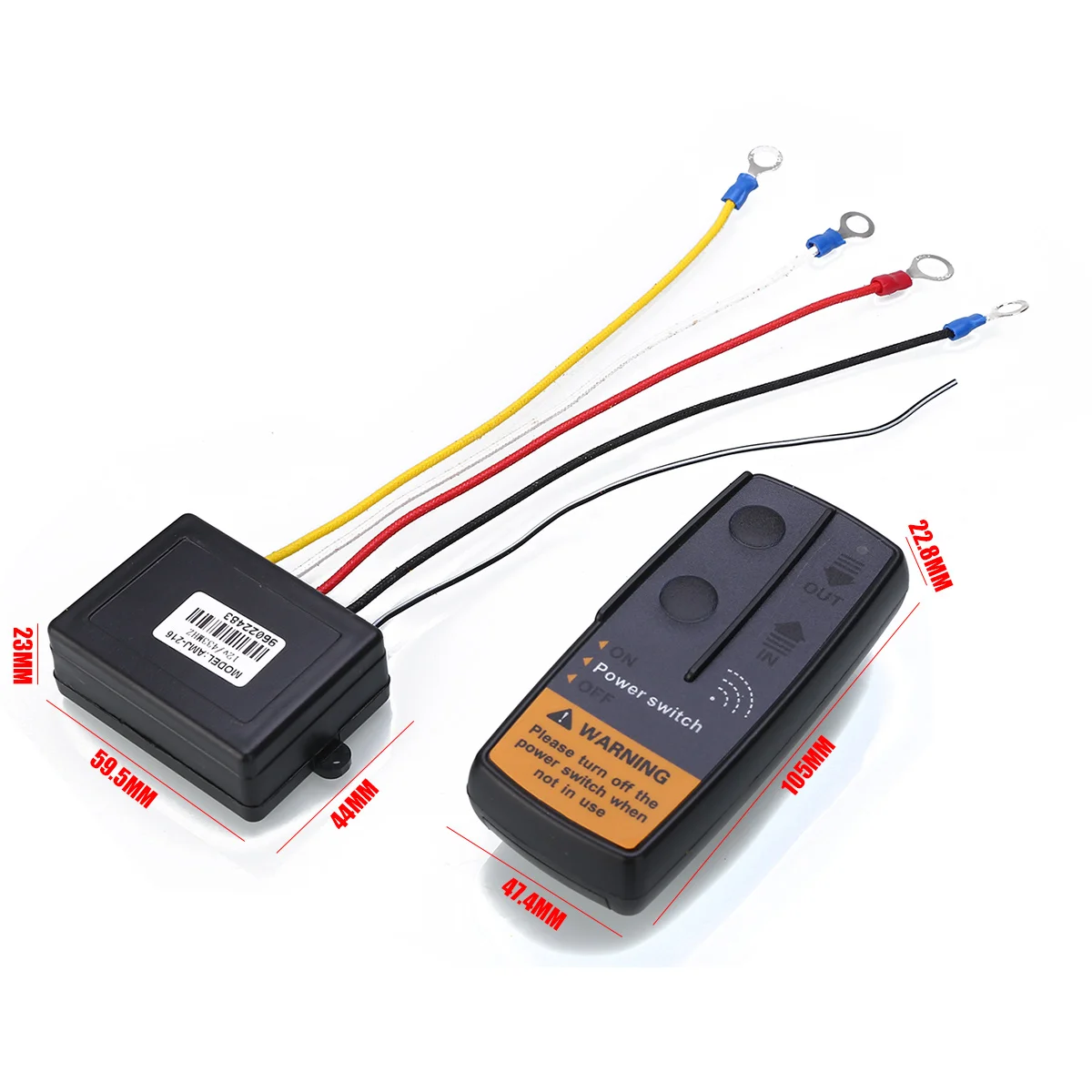 2.4G 12V Car Wireless Winch Electric Remote Control 2 Manual Matched Transmitter Kits Set For Trailer Truck