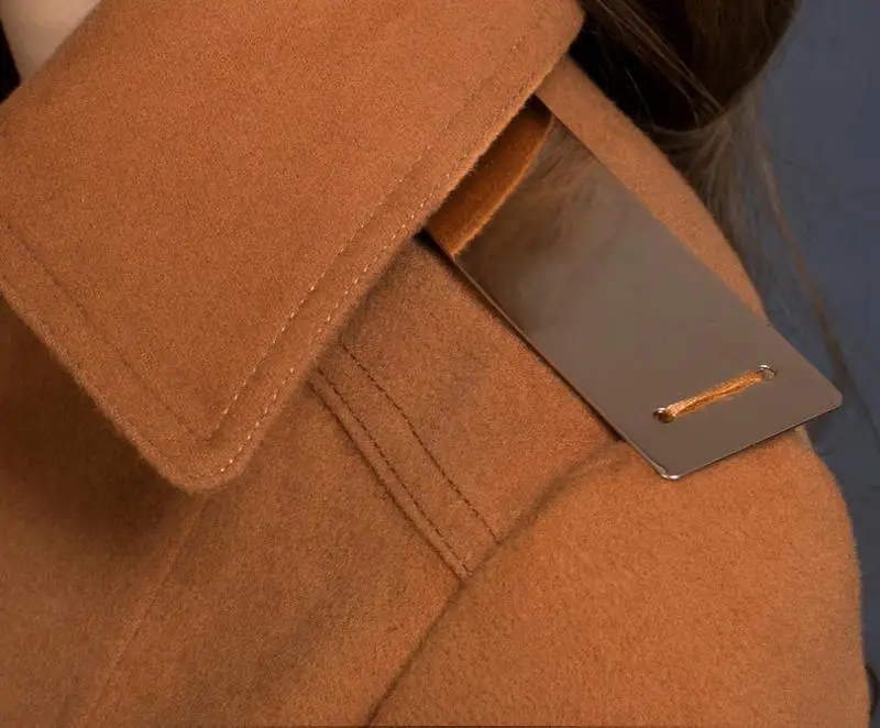 Chameau La Pour Camel Survêtement Plus black Laine Femmes Nouvelle Femelle Élégante Cadeau Et Automne Mode 3xl Hiver Taille Mince En Cachemire De Veste 8Tpn1W