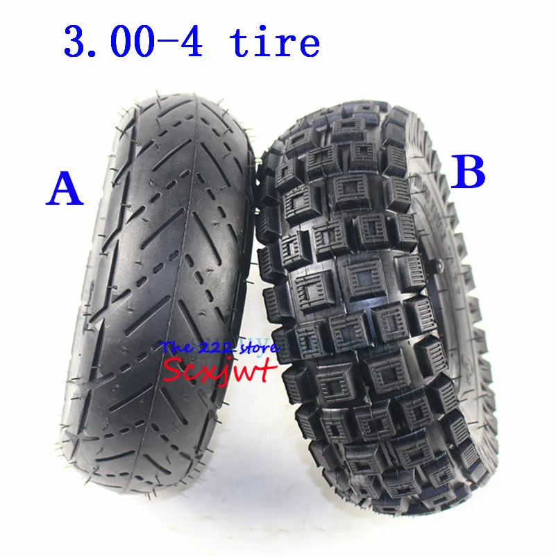 Two Options High quality tyres 3.00-4(10"x3", 260x85) Knobby Scooter, ATV and Go Kart Electric scooter DIY Tires and Tube Set