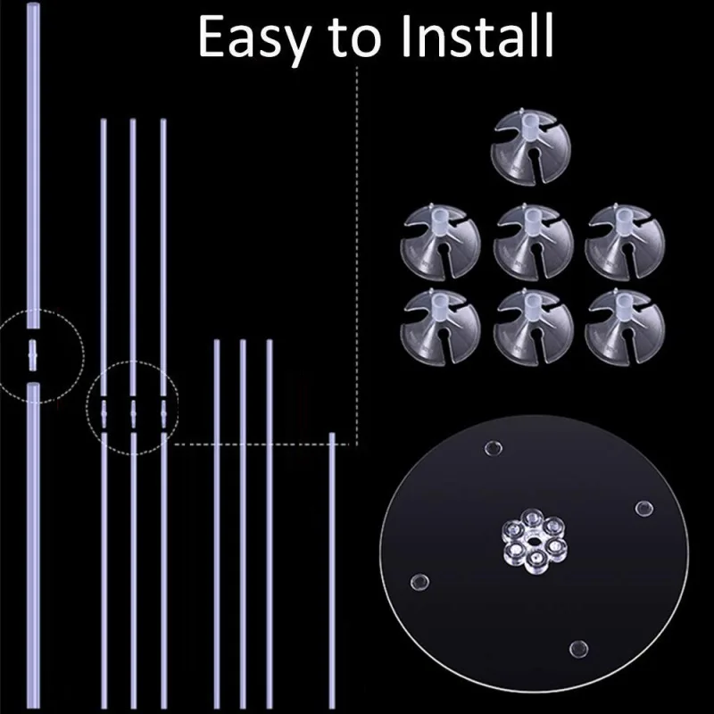 1 набор пластиковых воздушных шаров, 7 трубок, воздушные шары, колонна-подставка, украшение на день рождения, День Святого Валентина, Свадебный декор, аксессуары
