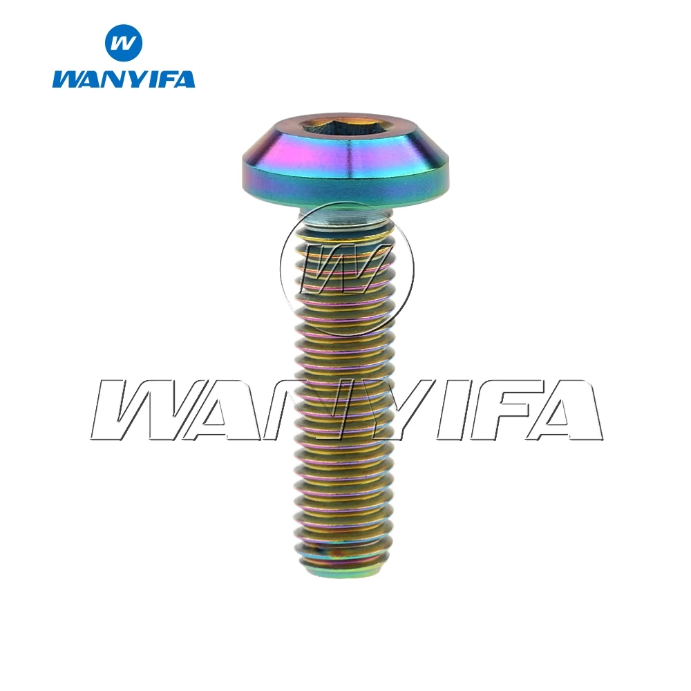 Титановый "Wanyifa" M8x 15 20 25 30 35, 40 мм шестигранный ключ болт с головкой в форме пуговицы винт для уход за кожей лица маска Велосипедный спорт мотоцикл стоп-сигнал - Цвет: Ranibow