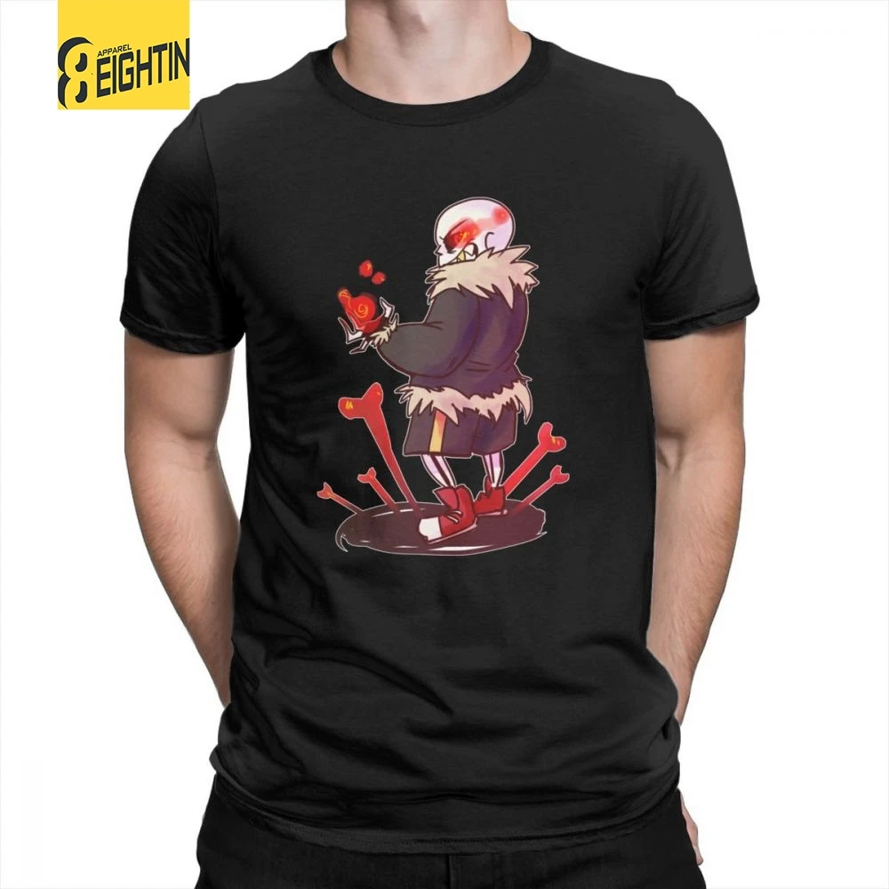 

Underfell Sans Undertale T Shirts Cosplay Game Short-Sleeved Casual T-Shirts Male 100% Cotton Crewneck Summer Tees Big Size