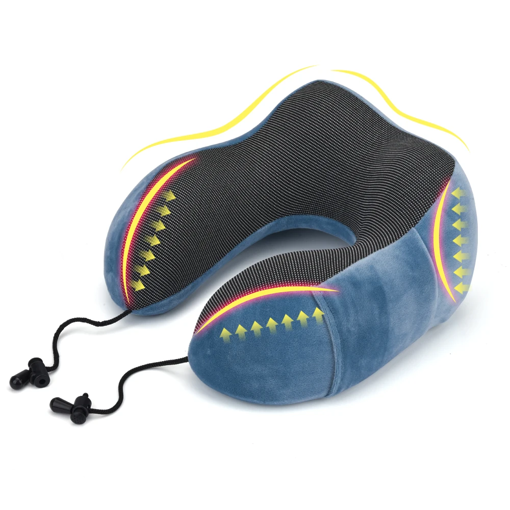 

New U Shaped Memory Foam Neck Pillows Soft Slow Rebound Space Travel Pillow Solid Neck Cervical Healthcare Bedding
