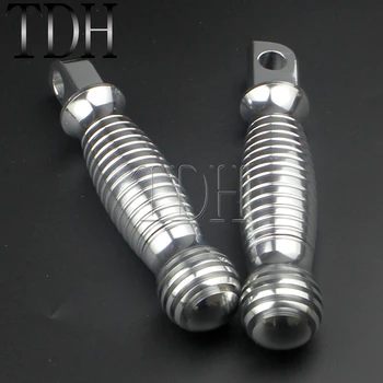 

Universal Motorcycle Chrome Aluminum Footrest Footpegs Foot Pegs Pedal 10mm Mounting Hole For Harley Bobber Chopper Cafe Racer