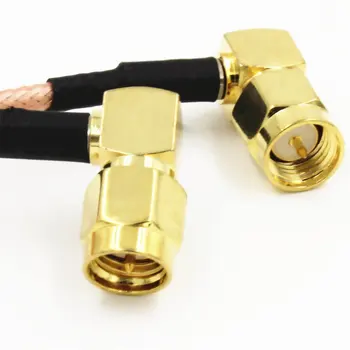 

10PCS SMA right angle male to SMA right angle male Pigtail Jumper RG316 Cable 15CM