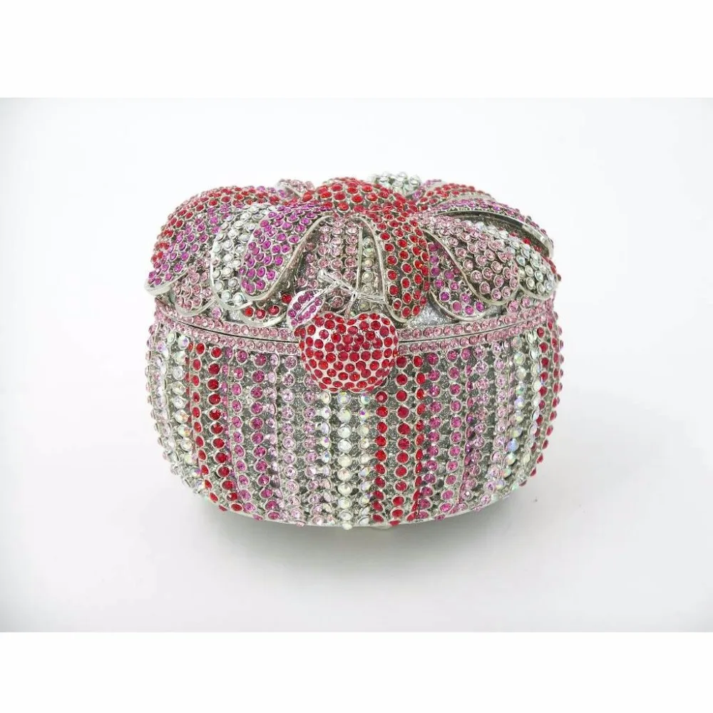 

Crystal Basket Pumpkin color-C Flower floral Wedding Bridal Party Night hollow Metal Evening purse clutch bag case handbag