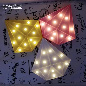 

Luxury Diamond Night Light Romantic 3D Marquee Noble LED Children Bedroom Lamp Kids Gift Toy Girl Wedding Lighting Decoration