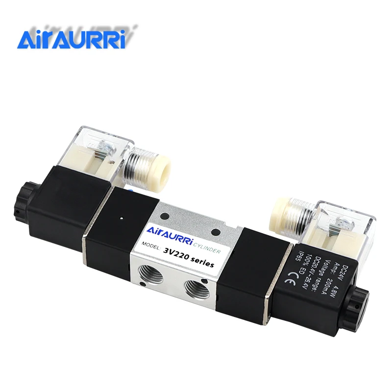 

3V220-08 Solenoid Valve double solendold DC12V DC24V AC110V AC220V