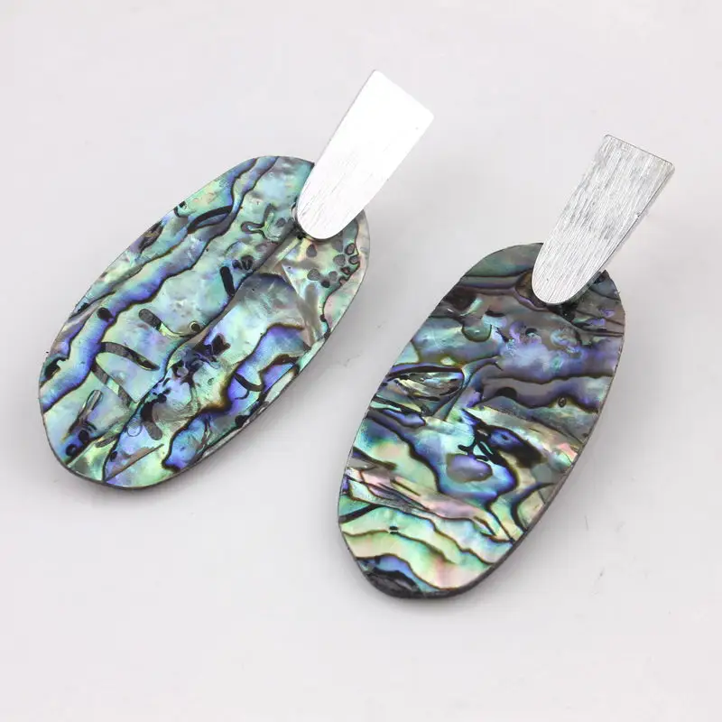 2019 Hot New Kendra Spring Summer Design Aragon Abalone Shell Oval Stone Dangle Drop Earrings for Women