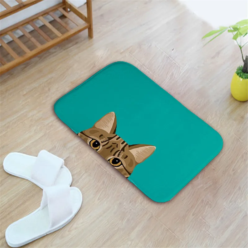 Best Floor Mat In The Hallway 40*60cm Anti Slip Mats Cartoon Bulldog Puppy Dog Mats Welcome Home Entrance Door Floor Flannel Rug