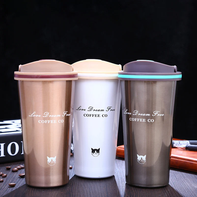 

High Quality 500ML Stainless Steel Thermos Cups Vacuum Flasks Thermo Bottle Thermol Bottle Thermocup Travel Coffee Mugs