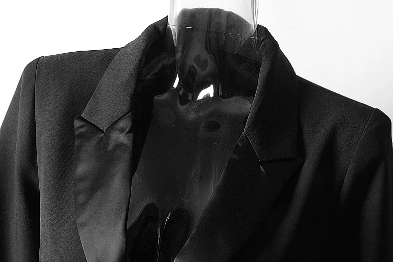 Women's personality suit jacket 2019 stitching irregular ruffles long sleeve slim suit jacket women blazers and jackets