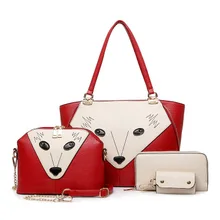 4pcs/set New Bag Vintage Women Messenger Bags Brand Design Shoulder Handbag