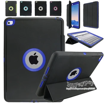

For iPad Air 2/iPad 6 (2014) Retina Kids Safe Armor Shockproof Heavy Duty Silicone Hard Case Cover w/Screen Protector Film