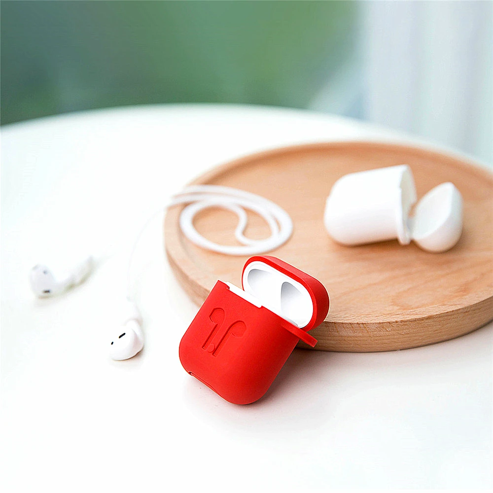 

OUTMIX Silicone Case For Apple Airpods Cover Earphone Strap Wireless Bluetooth Headphone Earphone Protector Case for Air Pods