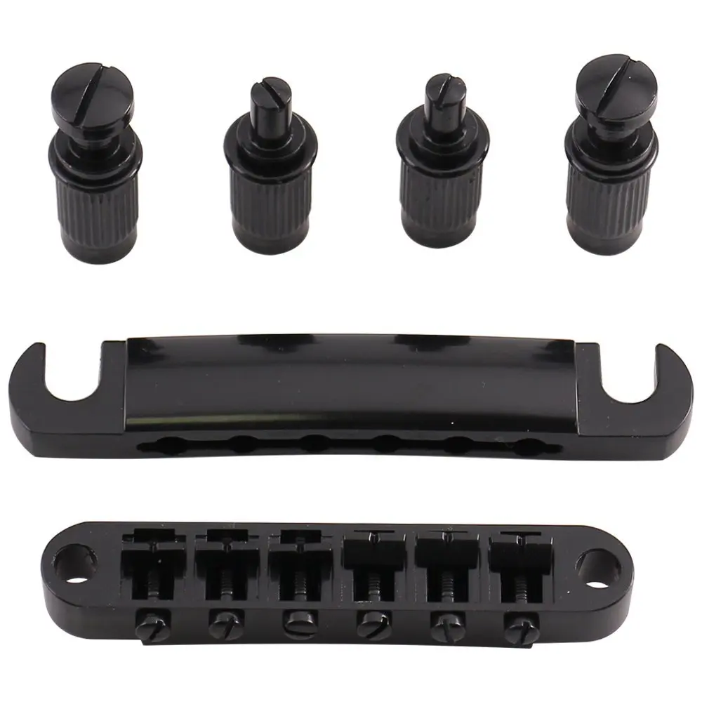 

Guitar Bridge Locking Roller Tune-O-Matic TOM Bridge And Tailpiece Chrome Set For LP Electric Guitar Replacement Accessory