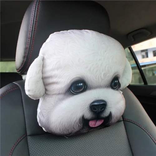 Лояльность мультфильм индивидуальность оригинальность милые реалистичные животные авто Интерьер шейки защита позвонков мягкая подушка под голову в машине - Цвет: Dog3