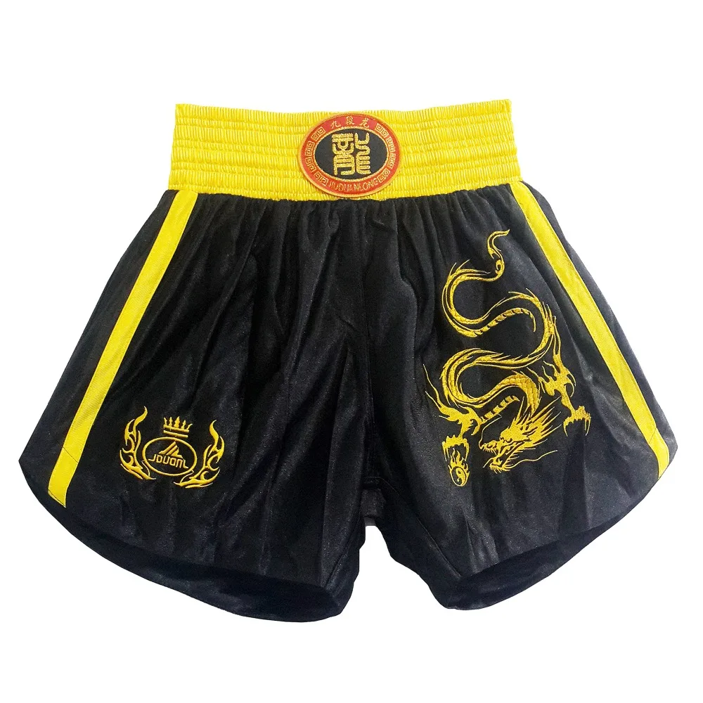 Image Embroidered dragon MMA Boxing Fight Shorts Free Combat Pants Boxing Sanda Shorts Muay Thai For Men Free Shipping BS JHW0006