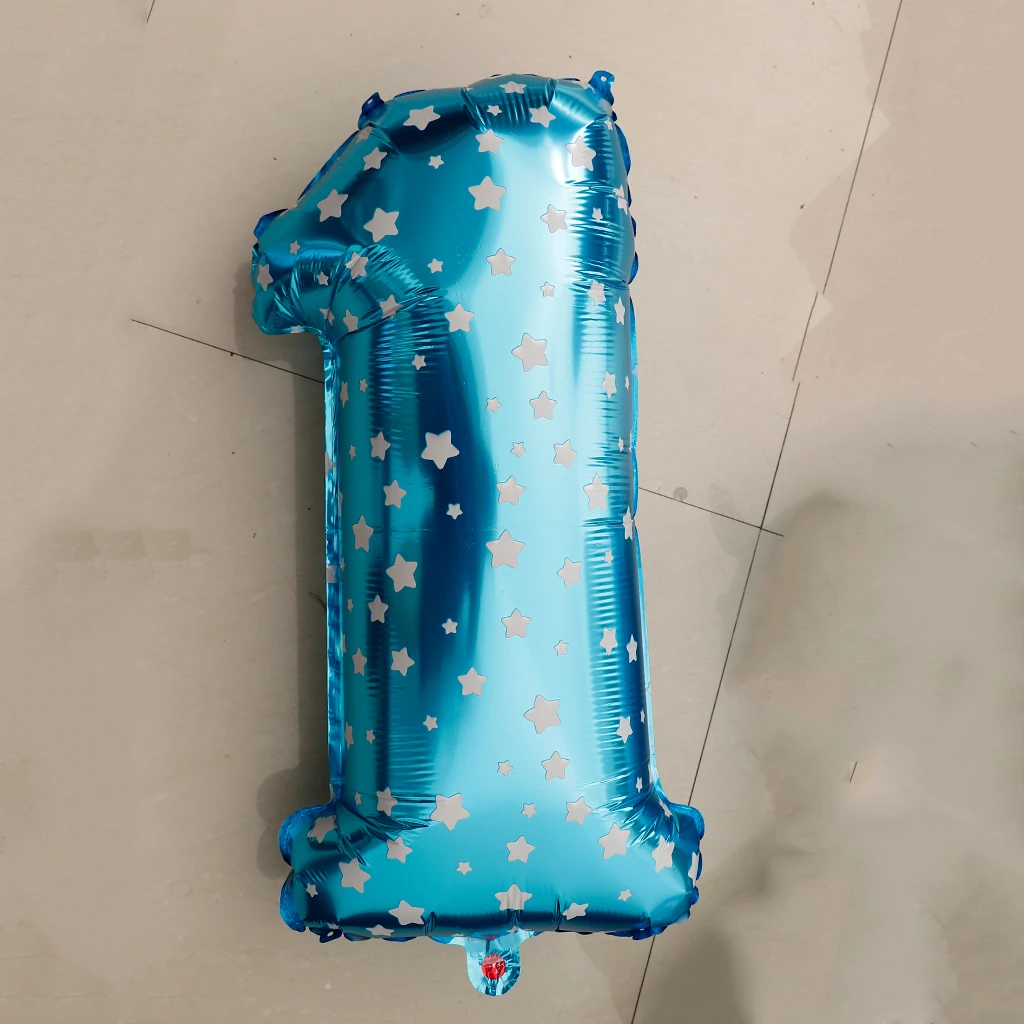 5pcs/set Cute Foil Balloons Baby Shower 1st Birthday Wedding Party Decor Blue Boy Festive & Party Supplies
