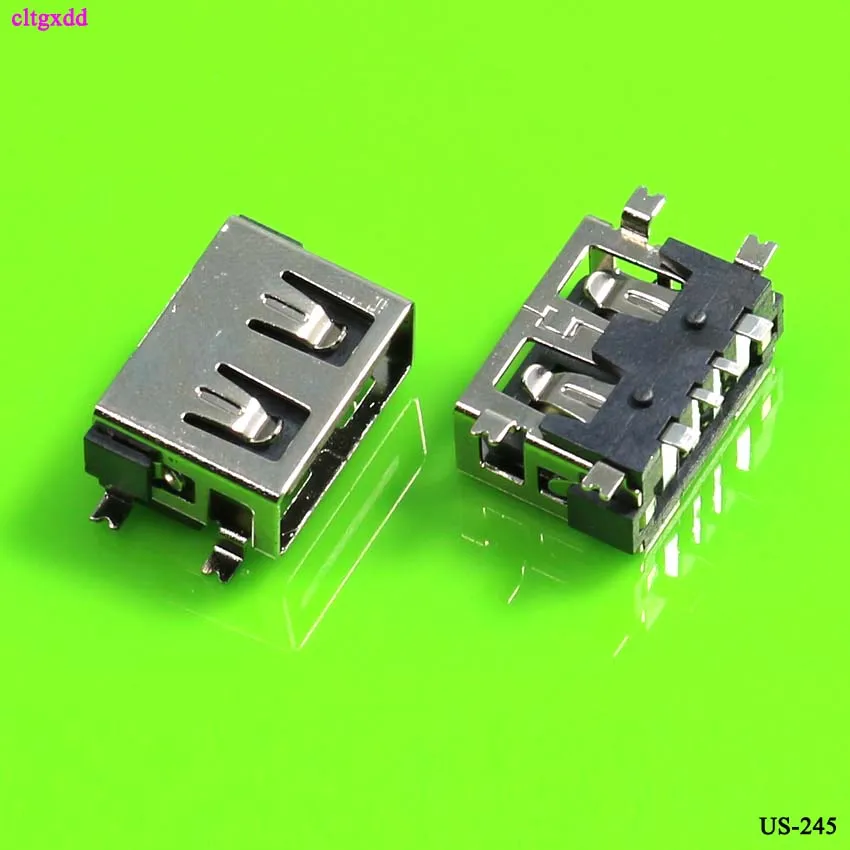 10 шт./лот USB порт 2 0 тип A гнездо 4 контакта SMT фута 180 градусов обжимной разъем для