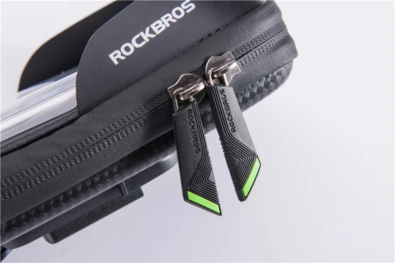 Discount ROCKBROS Cycling Front Bag Bike Phone Mount Bicycle Holder Case MTB Handlebar Cradle 360 Degrees Rotatable Phone Bag 6.0 inch 5