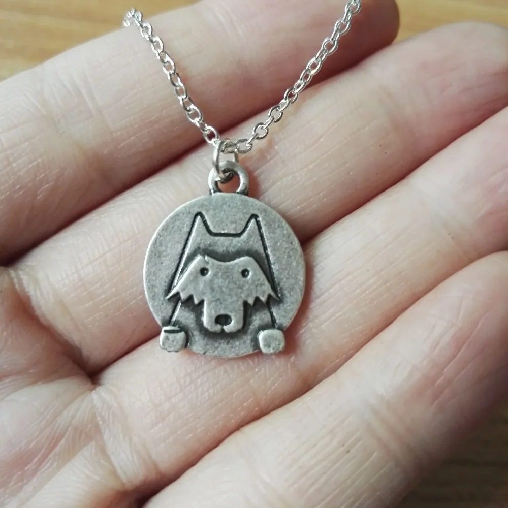 

1pcs dropshipping new fashion animal necklace pendant animal antique silver plated women cute fox necklace charm pet memorial