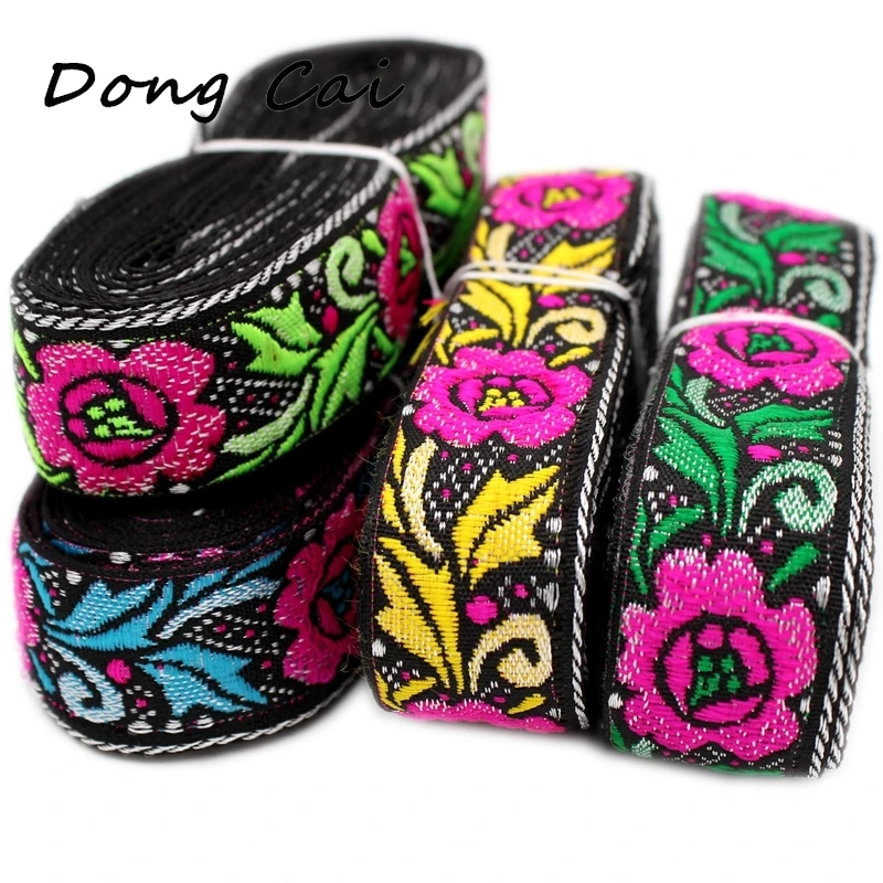 7yards/lot Embroidery Ethnic Jacquard bing Woven Tape Vintage Lace