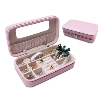 

Jewelry Display New 2019 Peony Portable Cute Princess European Of Korean Small Stud Earrings Receive A Case Ring Jewelry Boxes