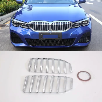

For BMW 3 Series G20 2019 2020 ABS Chrome Front Grille Frame Molding Cover Trim 2pcs Car Styling