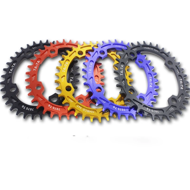 شحن مجاني سلسلة دراجات حلقة 104BCD 32 T/34 T البيضاوي ضيق واسعة MTB الدراجة Chainwheel حلقة Crankset لوحة ل دراجة أجزاء