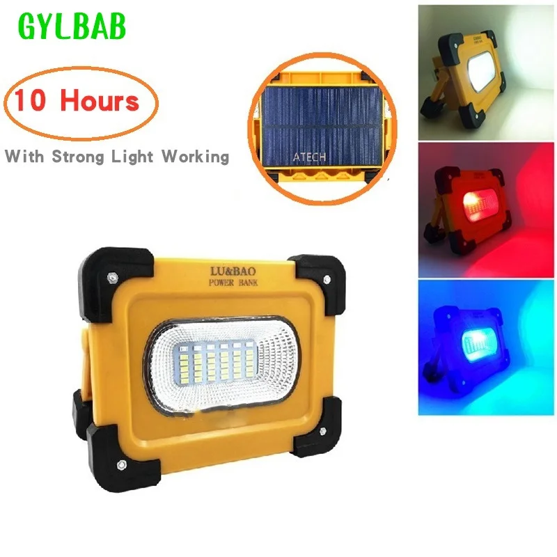 GYLBAB 30 Вт 36 светодиодов Солнечная светодиодная портативная лампа power bank для работы
