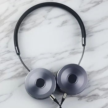 

Liboer Headphones with Long Cord 3.5mm Metal On Ear Headband Headset with Mic Wired Mobile Phone Headphones for iPhone 5S