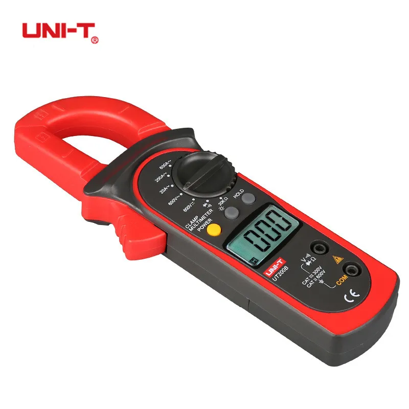 UNI T UT200B цифровой токовые клещи Professional ЖК дисплей электрические подсветка