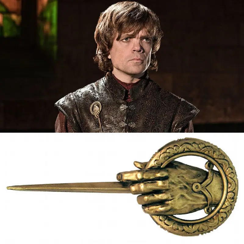 

2019 Movie Game of Thrones Hand of the King Song of Ice And Fire Cosplay Badge Metal Alloy Brooch Pin Action Figure Toys Gift