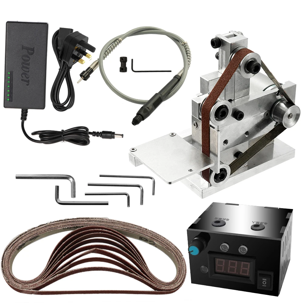 

Multifunctional Mini Electric Belt Sander DIY Polishing Grinding Sanding Machine Angle Grinder Cutter Edges Sharpener