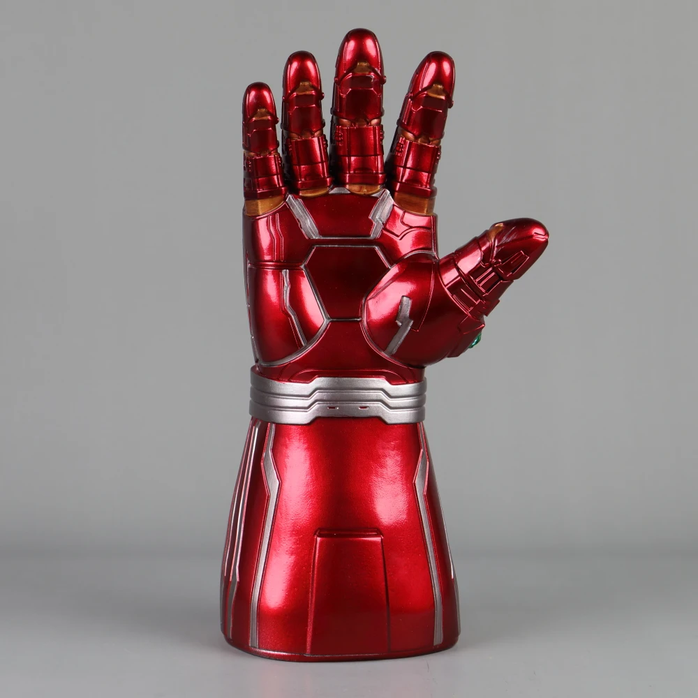 Новые мстители эндгейм IronMan Infinity Gauntlet камни Съемная со светодиодной подсветкой Косплей рука танос латексные перчатки супергерой оружие