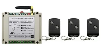 

AC220V 250V 380V 30A 2CH RF Wireless Remote Control Switch Transmitter with Two-button Receiver for Appliances Gate Garage Door