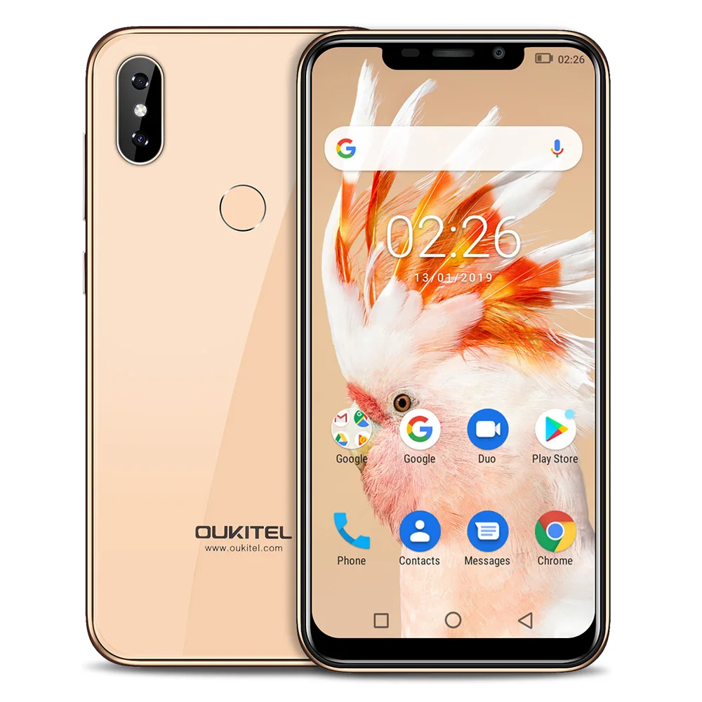 

OUKITEL C13 Pro 4G Smartphone 6.18'' Android 9.0 OS MT6739 Quad Core 1.5GHz IMG 8XE 1PPC 2GB RAM 16GB ROM 3 Cams 3000mAh Mobile