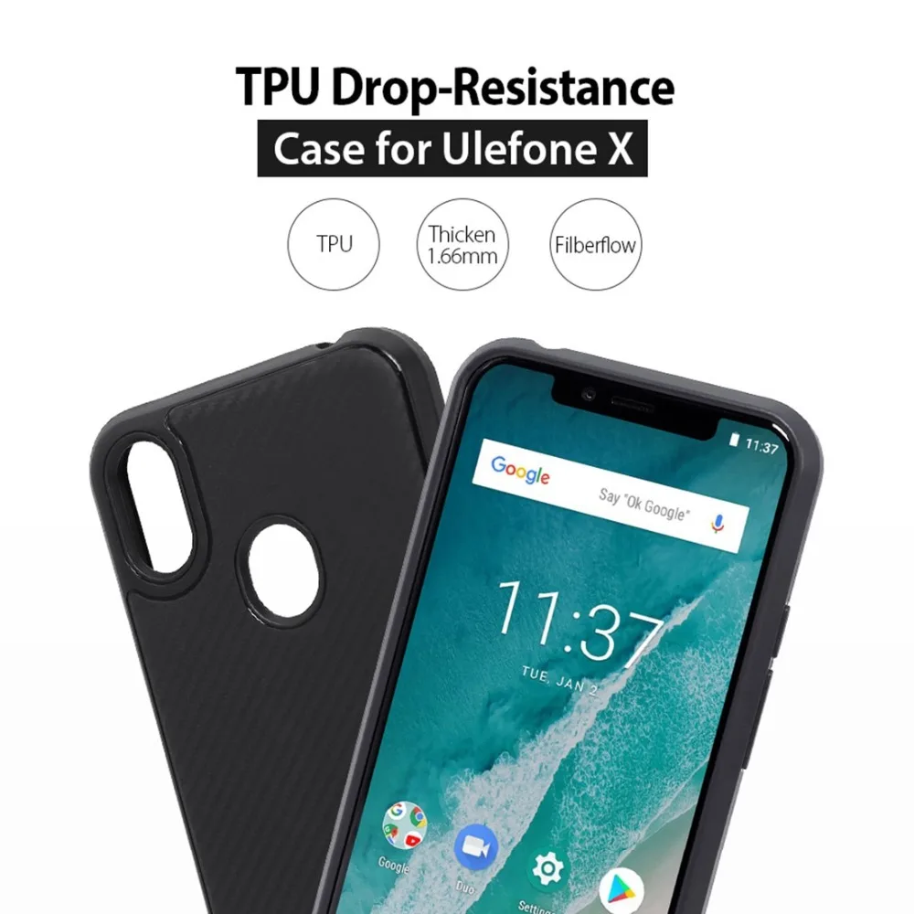Для Ulefone х тканевая текстура TPU чехол Защитный корпус для мобильных телефонов