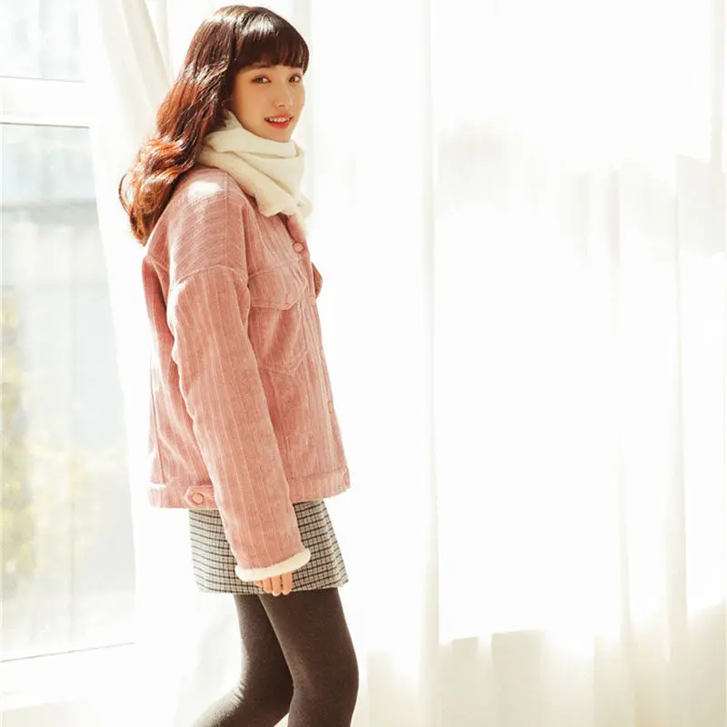 Delle Khaki pink Cappotti Parka Giacca Coreano Red Di Signore purple Vintage Chaqueta Streetwear Corto Rosa Jakcet Cappotto 2018 Lq469 Mujer Donne Inverno Caldo dRvxq6dHOw