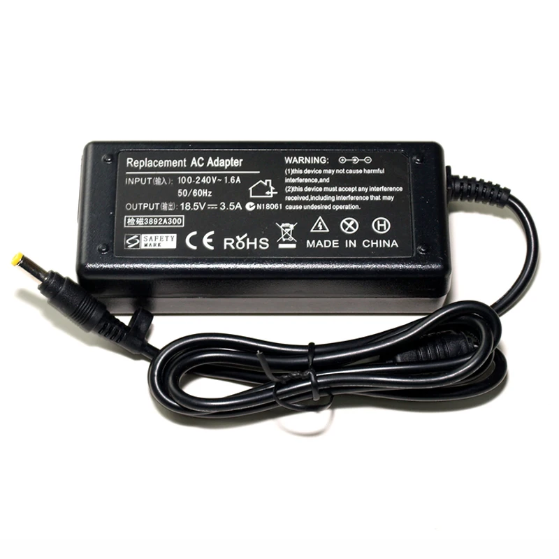 AC Laptop Charger Power Adapter Replacement 18.5V 3.5A 4.8*1.7mm 65W For HP Compaq 6720s 500 510 520 530 540 550 620 625 G3000