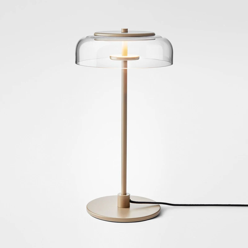 

Simple Modern Style Innovation LED Table Lamp For Living Room Glass Lampshade Plug-in Night Reading Lamp