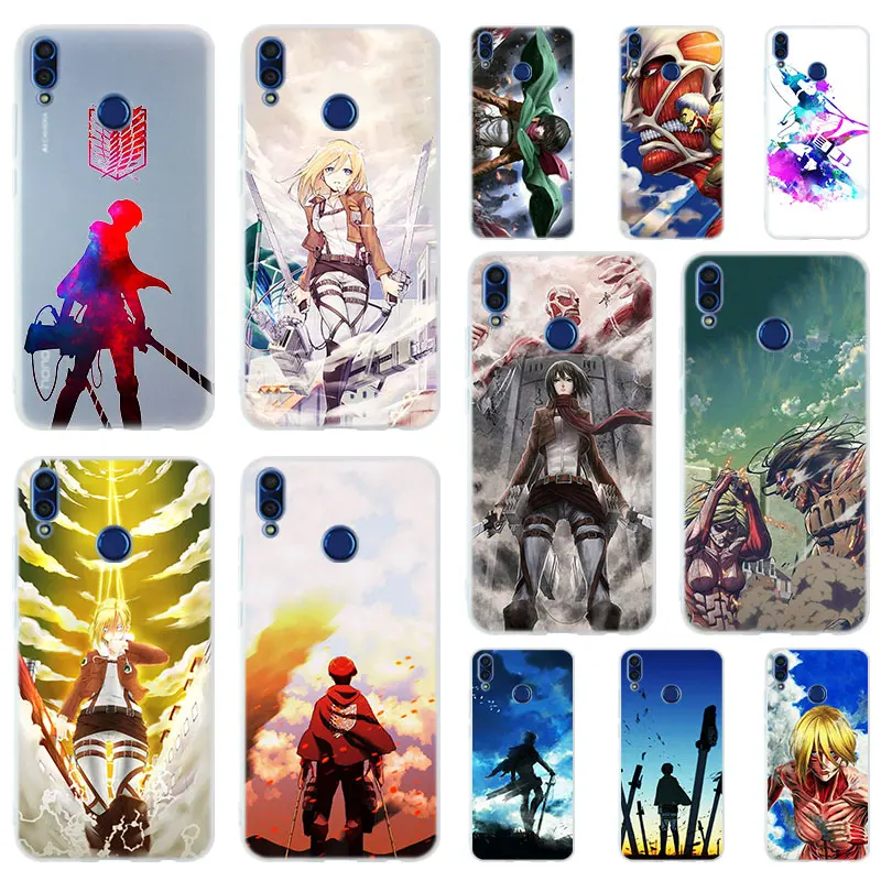 Чехол-накладка для Huawei Honor 30 20 10 9 Lite 9a 8a 7a Pro 10X 10i 30s 20lite 10lite ТПУ с аниме атака на