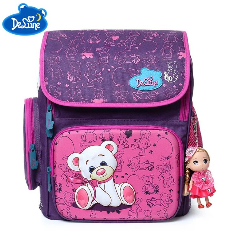 

New Cartoon Bear Backpack School Satchel Children School Bags Orthopedic Waterproof Backpacks Girls School Backpacks
