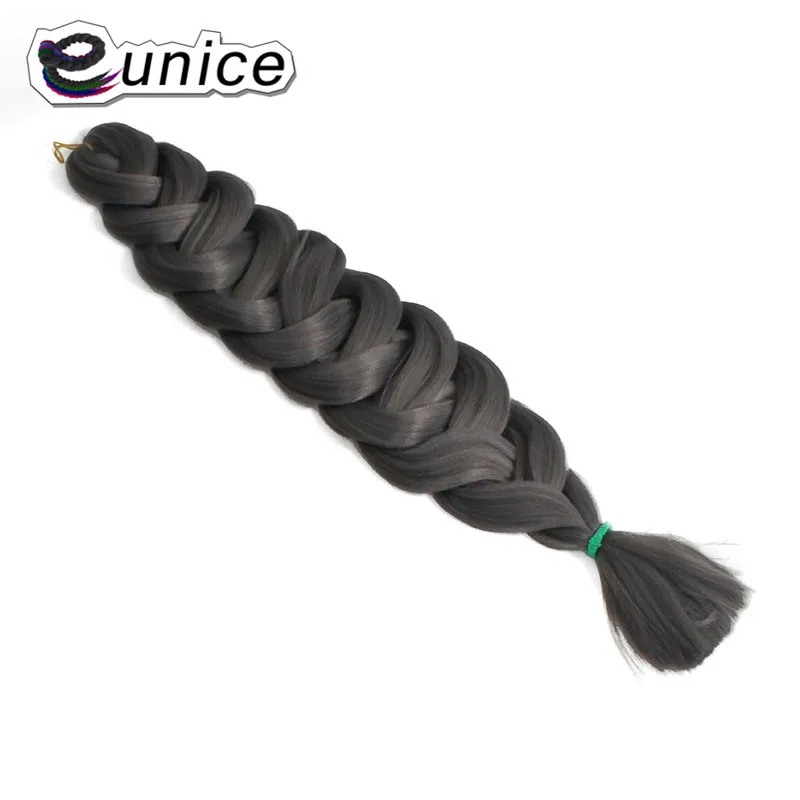 Eunice синтетические волосы для плетения африканские вязанные крючком волосы оптом 82 дюймов 165 г чистый цветной слон косички для наращивания волос