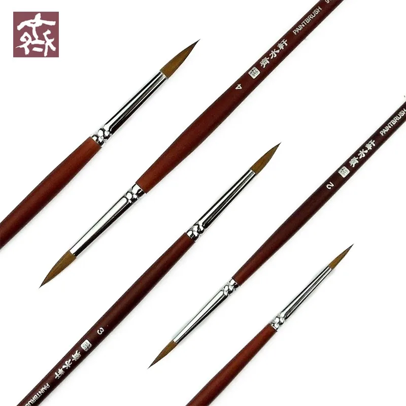 

Trition 5pcs Water Brush Pen Set Fine Art Brushes For Oil Painting Waterbrush Weasel Hair Paint Brush Wooden Handle Hook Line