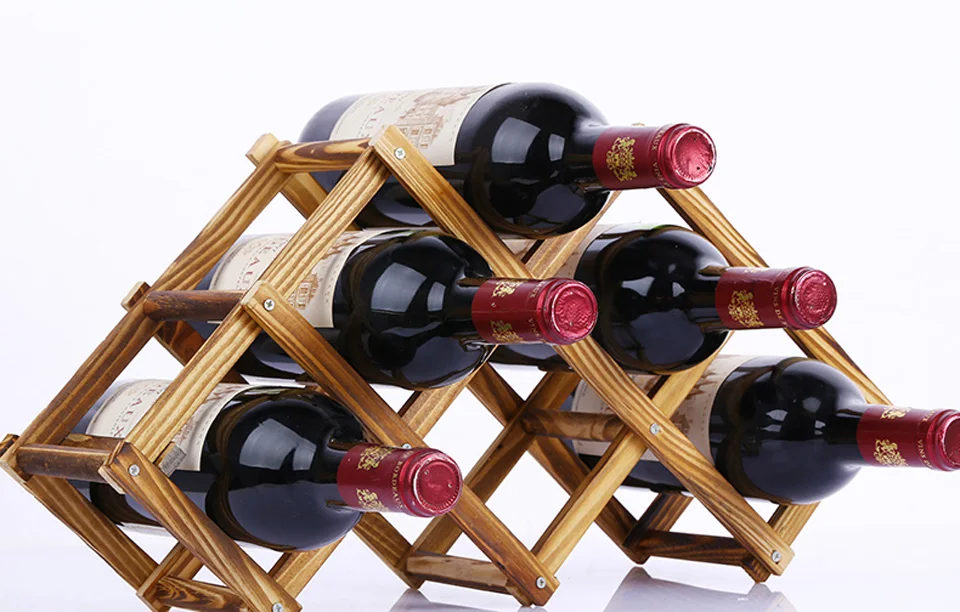 Креативные деревянные держатели для винных бутылок Практичные складные декоративные Шкафы для гостиной для хранения красного вина