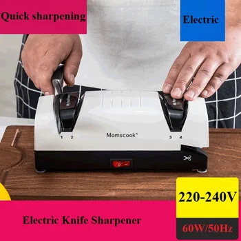 

1Pcs 60W Plug In Electric Knife Sharpener Automatic Multifunction Fast Household Steel Tool Kitchen Utensils Thickening Cooking